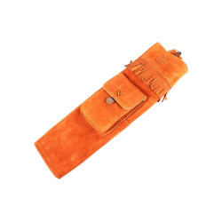 Колчан для стрел Buck Trail BAYOU 47CM заспинный из натуральной замши Коричневый